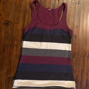 Lululemon Striped Relaxed Tank Top Size 2
